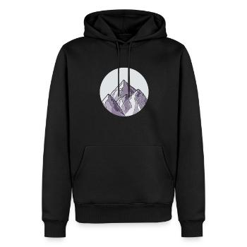 Randonnée Randonnées Ran - Sweat à capuche Premium bio Homme - noir - Devant - Nico (187cm)
