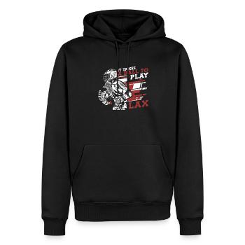 Il faut une balle pour jouer au laxisme intercrosse laxiste - Sweat à capuche Premium bio Homme - noir - Devant - Nico (187cm)