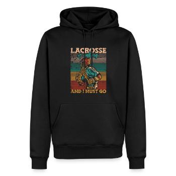Lacrosse Is Calling And I Must Go Lax Spieler - Männer Premium Bio Hoodie - Schwarz - Vorne - Nico (187cm)