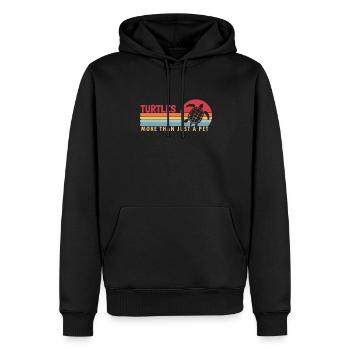 Les tortues sont plus qu’une tortue géante de compagnie - Sweat à capuche Premium bio Homme - noir - Devant - Nico (187cm)