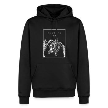 Tortues chinoises Hanzi Tortue aquatique - Sweat à capuche Premium bio Homme - noir - Devant - Nico (187cm)
