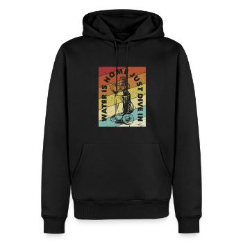Water Is Home Just Dive In Taucherbrille Scuba - Männer Premium Bio Hoodie - Schwarz - Vorne - Nico (187cm)