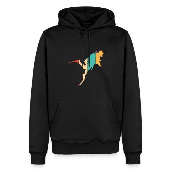 Tauchermaske Taucherflossen Taucherbrille Taucher - Männer Premium Bio Hoodie - Schwarz - Vorne - Nico (187cm)