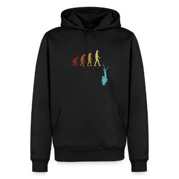 Masque de plongée sous-marine Evolution - Sweat à capuche Premium bio Homme - noir - Devant - Nico (187cm)