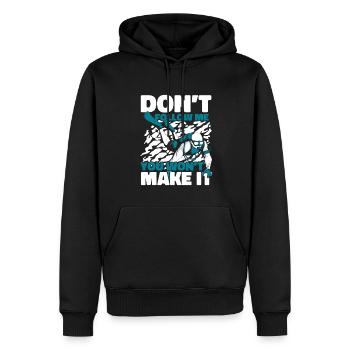 Don't Follow Me You Won't Make It Taucherbrille - Männer Premium Bio Hoodie - Schwarz - Vorne - Nico (187cm)