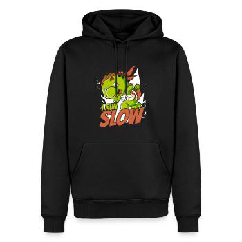 I Run Slow Water Turtle Giant Tortoise - Men’s Premium Organic Hoodie - black - Front - Nico (187cm)