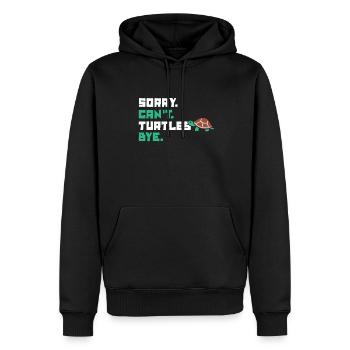 Désolé, les tortues ne peuvent pas bye tortoise - Sweat à capuche Premium bio Homme - noir - Devant - Nico (187cm)