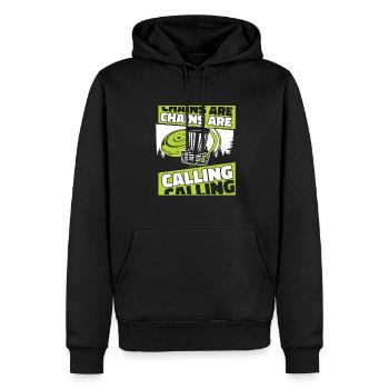 Les chaînes appellent Basket Disc Disc Golfer - Sweat à capuche Premium bio Homme - noir - Devant - Nico (187cm)