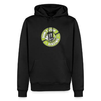 N’arrêtez pas de discing Disc Golfer Frisbee Golf - Sweat à capuche Premium bio Homme - noir - Devant - Nico (187cm)