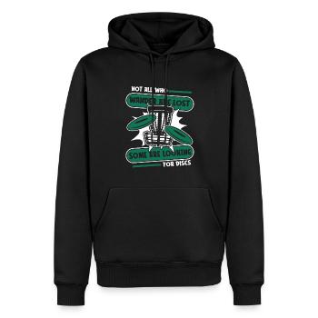 Certains sont à la recherche de disques Disc golfeur Frisbee - Sweat à capuche Premium bio Homme - noir - Devant - Nico (187cm)