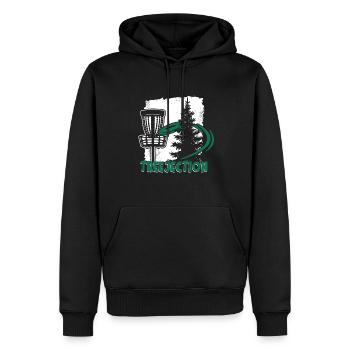 Treejection Korb Scheibe Disc Golfer Frisbee Golf - Männer Premium Bio Hoodie - Schwarz - Vorne - Nico (187cm)