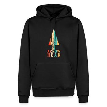 Retro Arrowhead Hunter Arrowhead Collecting - Männer Premium Bio Hoodie - Schwarz - Vorne - Nico (187cm)