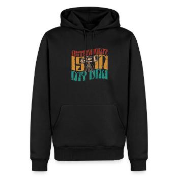 Astronomy Is In My DNA Sternenhimmel Kosmologe - Männer Premium Bio Hoodie - Schwarz - Vorne - Nico (187cm)