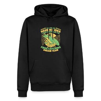 The Frogs Have No Idea Laubfrosch Kröte Frosch - Männer Premium Bio Hoodie - Schwarz - Vorne - Nico (187cm)