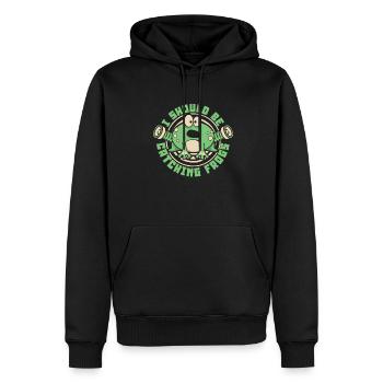 I Should Be Catching Frogs Toad Tadpole - Men’s Premium Organic Hoodie - black - Front - Nico (187cm)