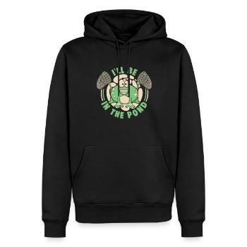 I'll Be In The Pond Kaulquappe Laubfrosch Frosch - Männer Premium Bio Hoodie - Schwarz - Vorne - Nico (187cm)
