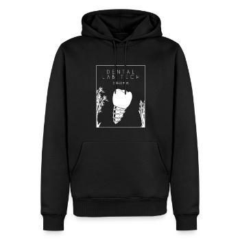 Dental Lab Tech Chinese Hanzi Dentallabor - Men’s Premium Organic Hoodie - black - Front - Nico (187cm)