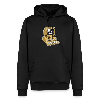 Just Put In A Ticket Admin IT-Betrieb - Männer Premium Bio Hoodie - Schwarz - Vorne - Nico (187cm)