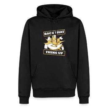 Back That Thing Up IT Operations Computer Scientist - Men’s Premium Organic Hoodie - black - Front - Nico (187cm)