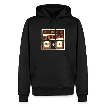 Key To Success Ctrl Z Informatiker Admin - Männer Premium Bio Hoodie - Schwarz - Vorne - Nico (187cm)