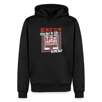 You May Need Tech Support Someday Computer Scientist - Men’s Premium Organic Hoodie - black - Front - Nico (187cm)