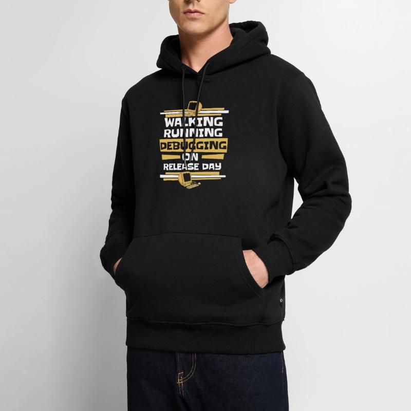 Walking Running Debugging Release Day Coder Sweat à capuche Premium bio Homme