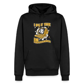 I Put The Pro In Programmer Developer Coder - Men’s Premium Organic Hoodie - black - Front - Nico (187cm)