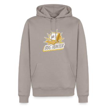 Bug Hunter Softwareingenieur Developer Coder - Männer Premium Bio Hoodie - Taupe - Vorne - Nico (187cm)