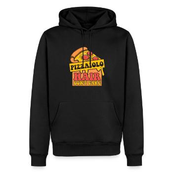 Pizzaiolo Hair Don't Care Pizzaofen Pizza - Männer Premium Bio Hoodie - Schwarz - Vorne - Nico (187cm)
