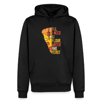 Alls I Need Is Flour Water And Yeast Pizzablech - Männer Premium Bio Hoodie - Schwarz - Vorne - Nico (187cm)