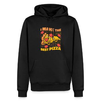I Make The Best Pizza Pizza Pizzablech Pizzaofen - Männer Premium Bio Hoodie - Schwarz - Vorne - Nico (187cm)