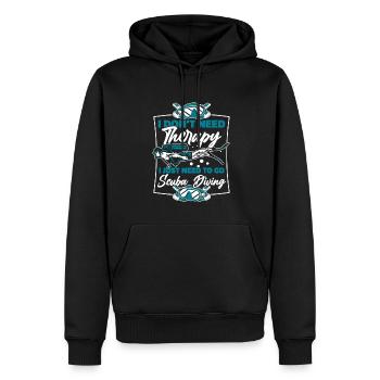 I Just Need To Go Scuba Diving Taucherflossen - Männer Premium Bio Hoodie - Schwarz - Vorne - Nico (187cm)