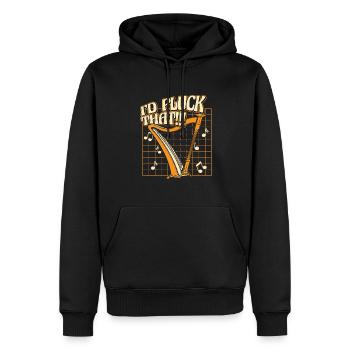 Je pincerais cette harpe de concert harpe harpe musicale harpe - Sweat à capuche Premium bio Homme - noir - Devant - Nico (187cm)