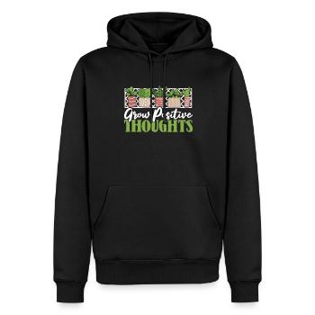 Cultiver des pensées positives Jardin de jardins familiaux Horticulture - Sweat à capuche Premium bio Homme - noir - Devant - Nico (187cm)