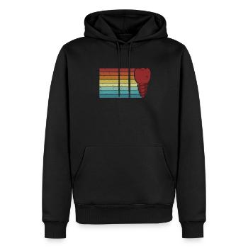 Rétro Laboratoire dentaire Laboratoire dentaire Technicien dentaire - Sweat à capuche Premium bio Homme - noir - Devant - Nico (187cm)