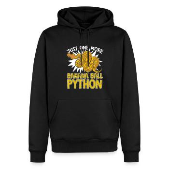 Just One More Schlange Python Banana Ball Python - Männer Premium Bio Hoodie - Schwarz - Vorne - Nico (187cm)