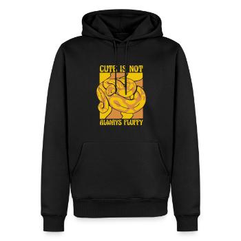 Cute Is Not Always Fluffy Python Schlange Banana - Männer Premium Bio Hoodie - Schwarz - Vorne - Nico (187cm)