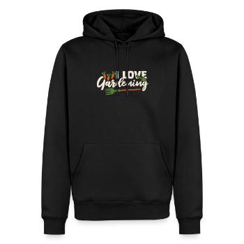 J’aime jardiner jardinier potager horticulture jardinier - Sweat à capuche Premium bio Homme - noir - Devant - Nico (187cm)
