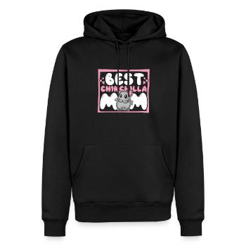 Best Chinchilla Mom Shorttail Long Tail - Men’s Premium Organic Hoodie - black - Front - Nico (187cm)