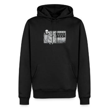 Just Drink Beer And Hang Out Short Tail Long Hair - Men’s Premium Organic Hoodie - black - Front - Nico (187cm)