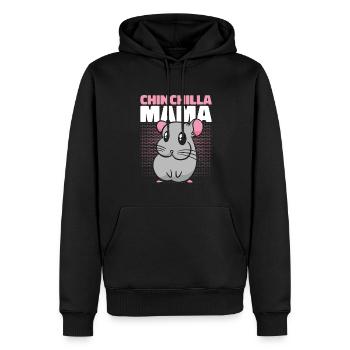Chinchilla Mama Longhair Shorttail Longtail - Sweat à capuche Premium bio Homme - noir - Devant - Nico (187cm)
