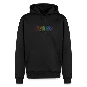 Pizza LGBT Rainbow Pizza Four Pizza Pizza Plateau à pizza - Sweat à capuche Premium bio Homme - noir - Devant - Nico (187cm)