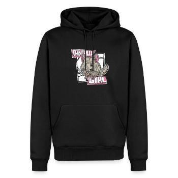Chinchilla Girl Longhair Shorttail Long Tail - Men’s Premium Organic Hoodie - black - Front - Nico (187cm)