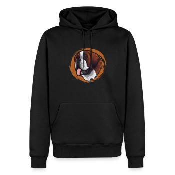 Ami à quatre pattes Wauwau Propriétaire de chien St. Bernard - Sweat à capuche Premium bio Homme - noir - Devant - Nico (187cm)