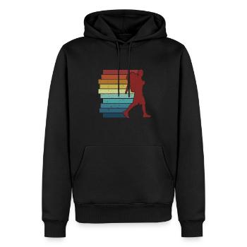 Randonnée Trekking Randonnées Randonnées Randonnées - Sweat à capuche Premium bio Homme - noir - Devant - Nico (187cm)