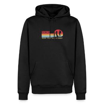 Hiking more than a Hobby Bergwandern Hiking - Men’s Premium Organic Hoodie - black - Front - Nico (187cm)