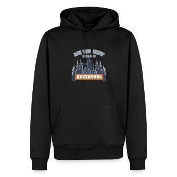 Ready For New Adventure Hiking Trekking - Männer Premium Bio Hoodie - Schwarz - Vorne - Nico (187cm)