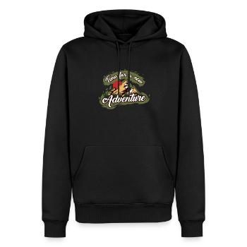 Time For New Adventure Bergwandern Hiking - Männer Premium Bio Hoodie - Schwarz - Vorne - Nico (187cm)