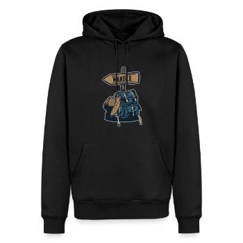 Randonnées Randonnées Randonnées Randonnées Randonnées - Sweat à capuche Premium bio Homme - noir - Devant - Nico (187cm)