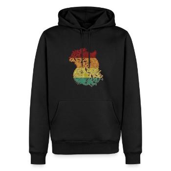 Wildkatze Raubkatze Königstiger Sibirischer Tiger - Männer Premium Bio Hoodie - Schwarz - Vorne - Nico (187cm)